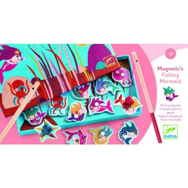 Magnetic Maze Toys for 4 - 7 - Year - Olds with Hidden TreasuresDjeco Fishing mermaid