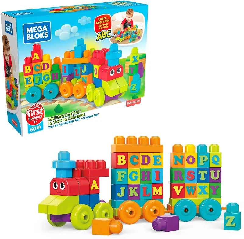 Natural Wood - Grain Colored Building Blocks for a Rustic - Looked Play SetMega Bloks Learning Train