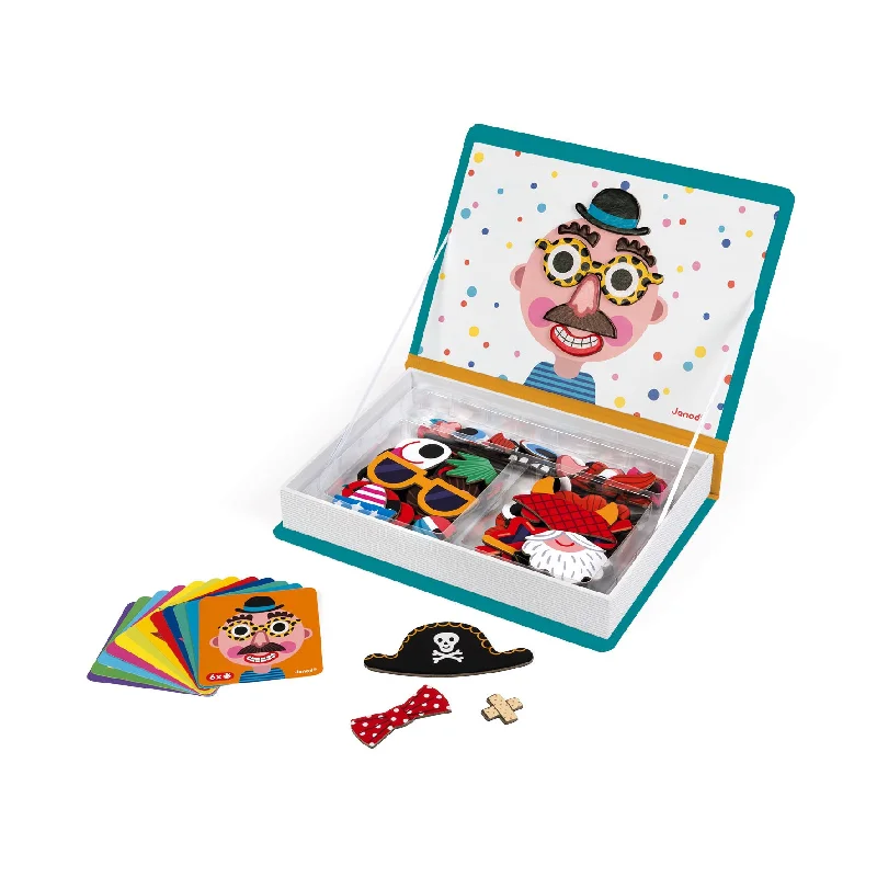 Magnetic Sensory Toys for Special Needs Children with Textured MagnetsJanod Magnetibook Boys Crazy Faces