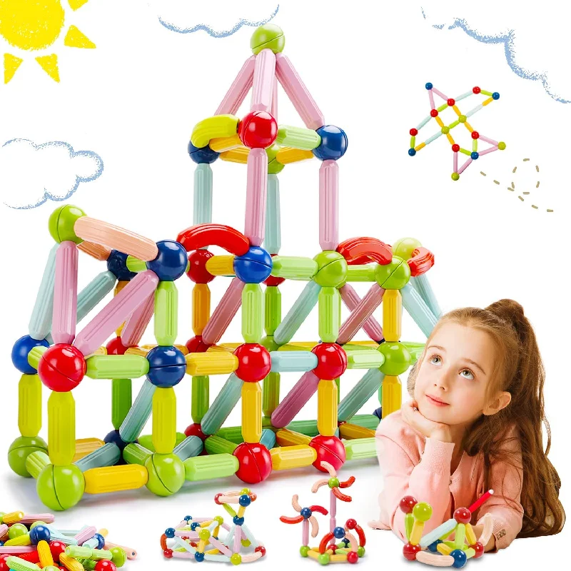 Magnetic Maze Toys for 4 - 7 - Year - Olds with Hidden TreasuresMagnets for Kids, Magnetic Building Blocks for Toddler