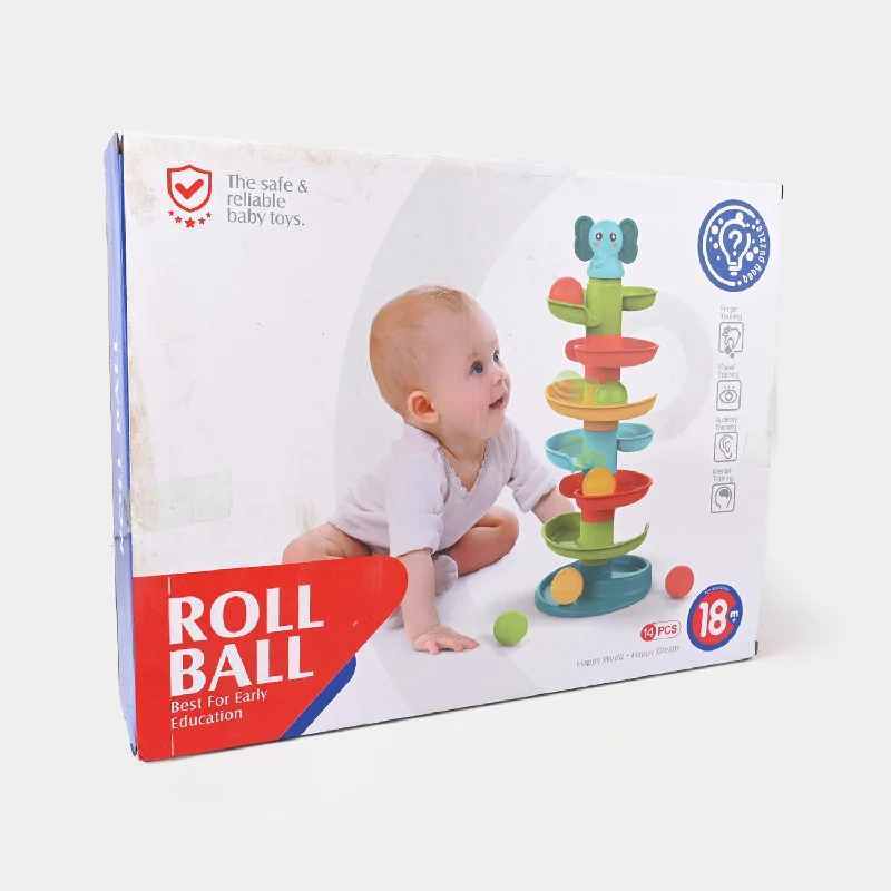 Natural Wood - Grain Colored Building Blocks for a Rustic - Looked Play SetBaby Roll Ball Tower Educational Toy