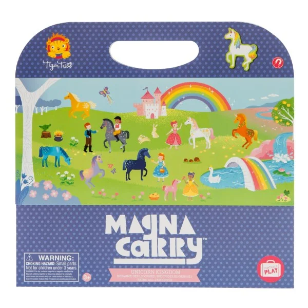 Magnetic Puzzle Toys for 6 - 9 - Year - Olds with Historical and Geographical ThemesTiger Tribe TT6-1214 Magna Carry Unicorn Kingdom