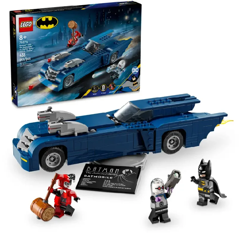 Eco - Conscious Solid Wood Building Blocks with a Nature - Inspired Pattern SetBatman™ with the Batmobile™ vs. Harley Quinn™ and Mr. Freeze™