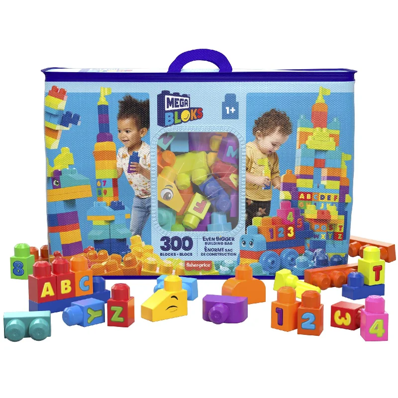 Large - Scale Solid Wood Building Blocks for Outdoor Play and Garden StructuresMEGA BLOKS Toy Blocks Even Bigger Building Bag With Storage (300 Pieces) For Toddler