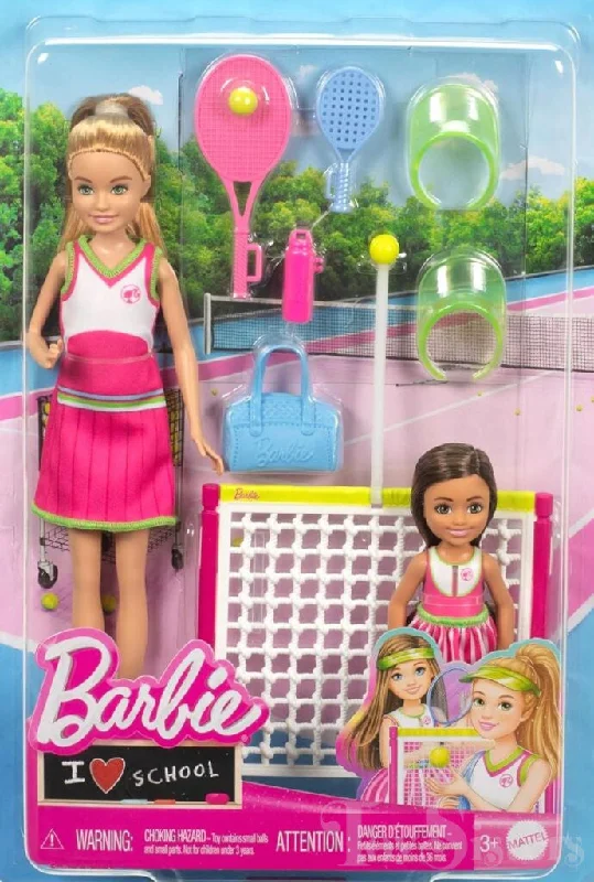 Solid Wood Building Blocks with Removable Parts for Customizable CreationsBarbie Tennis Chelsea and Stacie Doll Set