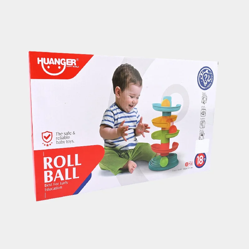 Hand - Made Wooden Building Blocks with a Transportation - Themed CollectionBaby Roll Ball Tower Educational Toy