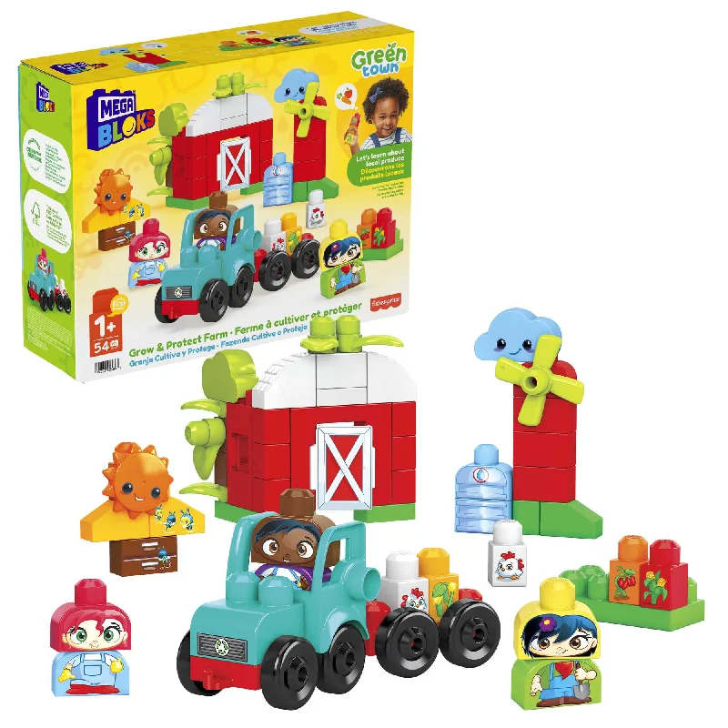 Sustainable Solid Wood Building Blocks with a Musical Instrument DesignMEGA Bloks Green Town Grow & Protect Farm