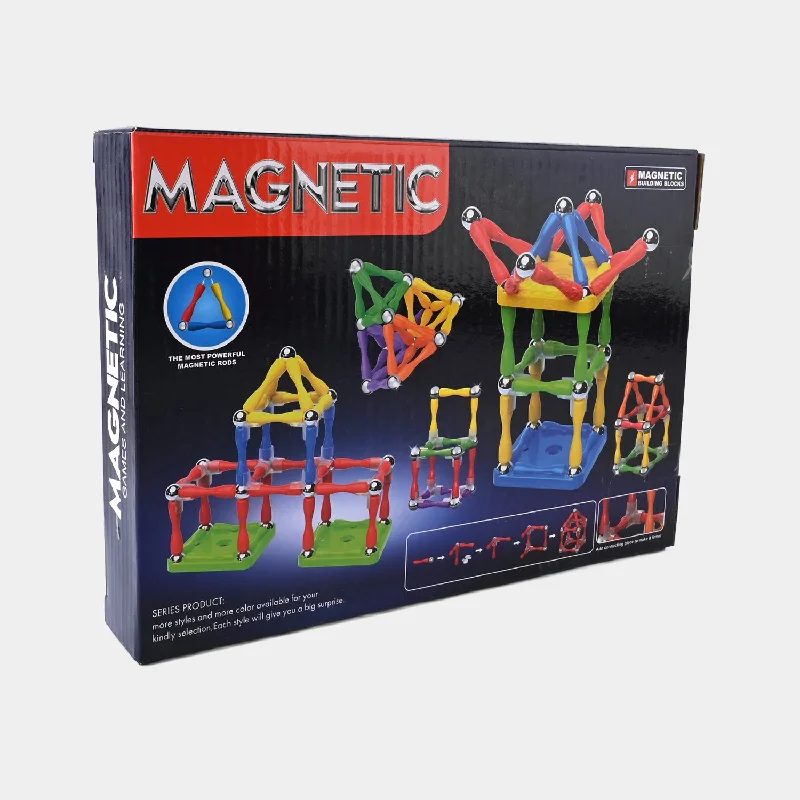 Solid Wood Building Blocks with Glow - in - the - Dark Elements for Nighttime Fun3D Magnetic Learning Building Blocks 65Pcs