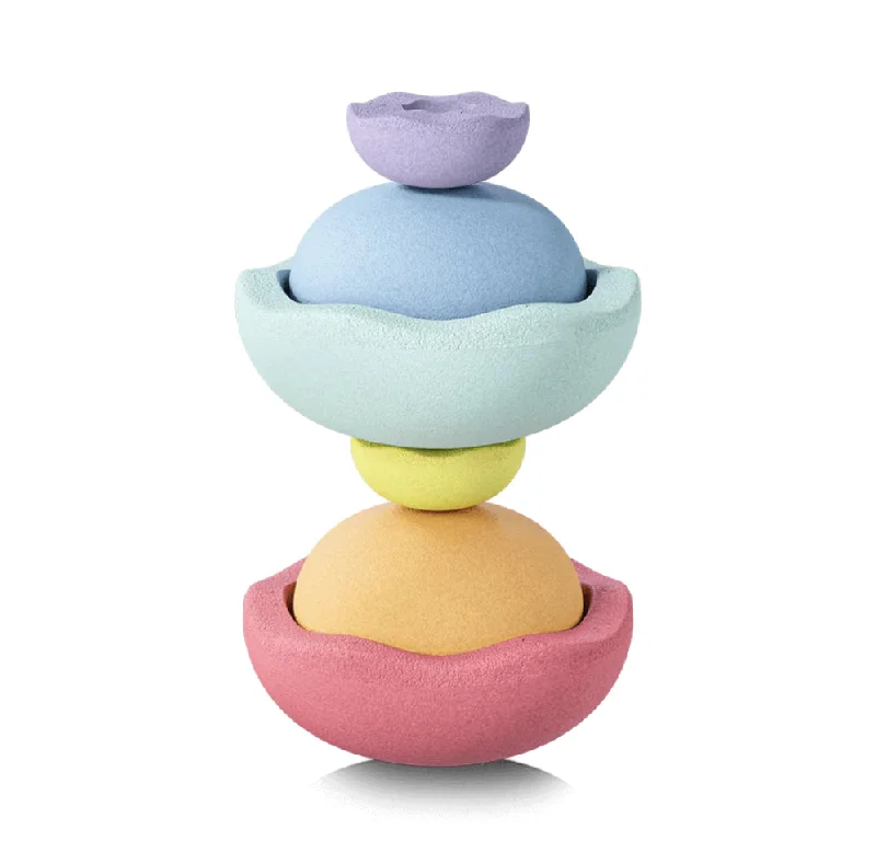 Ergonomic Stapelstein Toy Puzzles for Kids with Special NeedsStapelstein Inside Pastel Rainbow Set