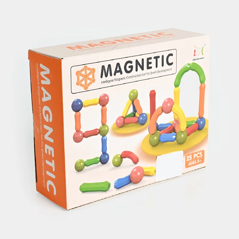 Eco - Friendly Wooden Building Blocks with a Castle - Building ThemeIntelligent Magnetic Rod Puzzle for Kids