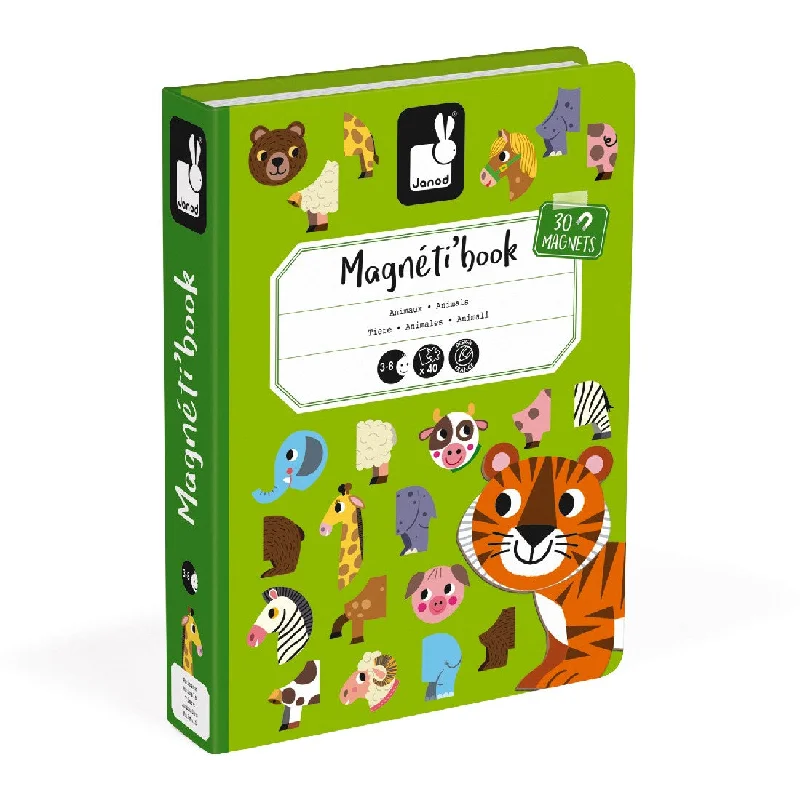 Educational Magnetic Toys for Toddlers with Alphabet - Shaped PiecesJANOD - MAGNETIC BOOK: ANIMALS