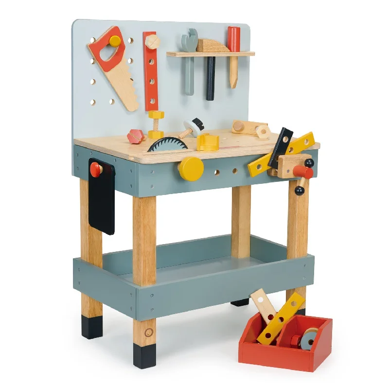 Eco - Friendly Wooden Building Blocks Set with Magnetic Connectors for Creative ConstructionCarpenter's Workshop