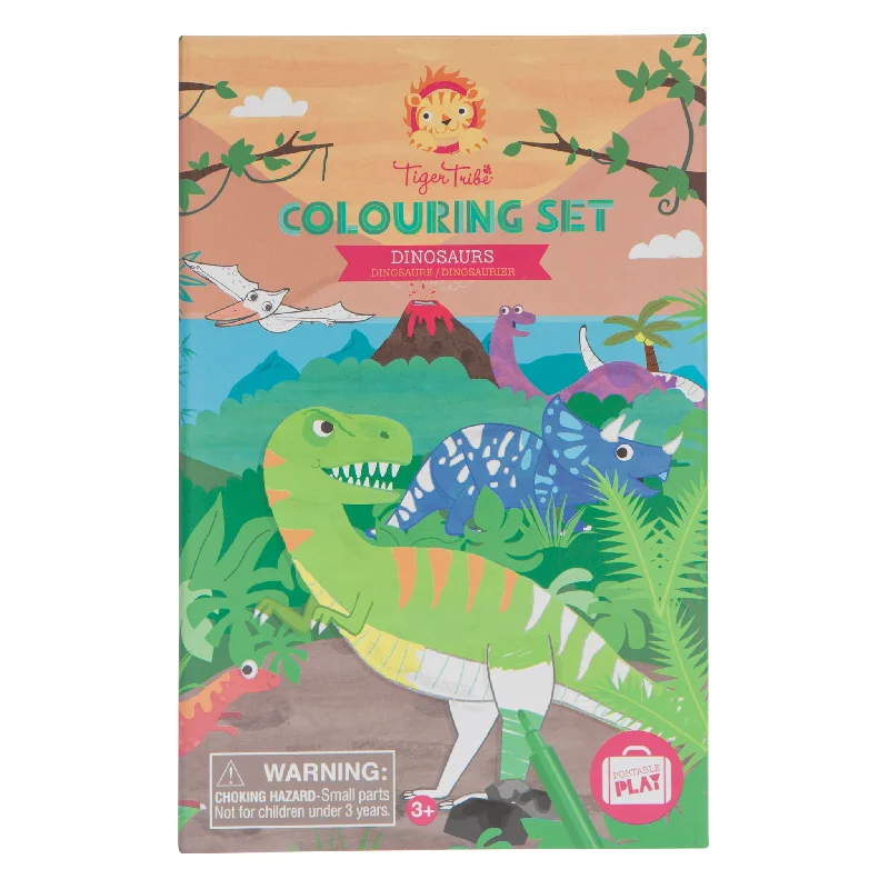 Traditional Wooden Yo - Yo with String and a Smooth Spinning Axle for Retro FunColouring Set - Dinosaur