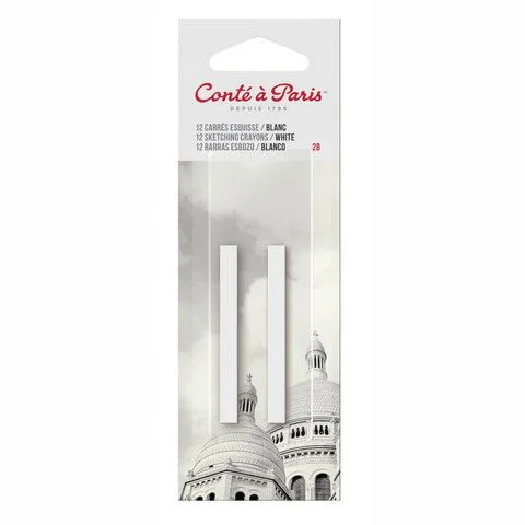 Solid Wood Canvas Stretchers for DIY Canvas Preparation in PaintingConte Crayons - Pack of 2 (White)