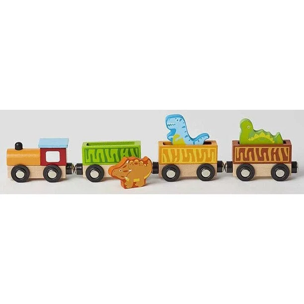 Sustainable Solid Wood Puzzle Set with 50 Pieces for Family Bonding and Brain TrainingDinosaur Train