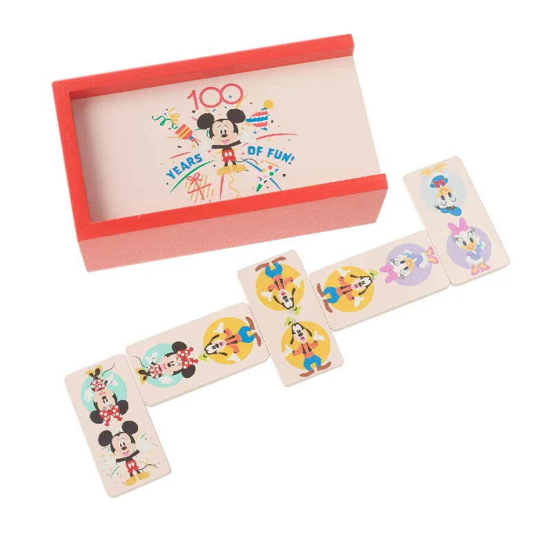 Traditional Wooden Domino Set with Engraved Numbers for Family Game NightsDisney Dominoes