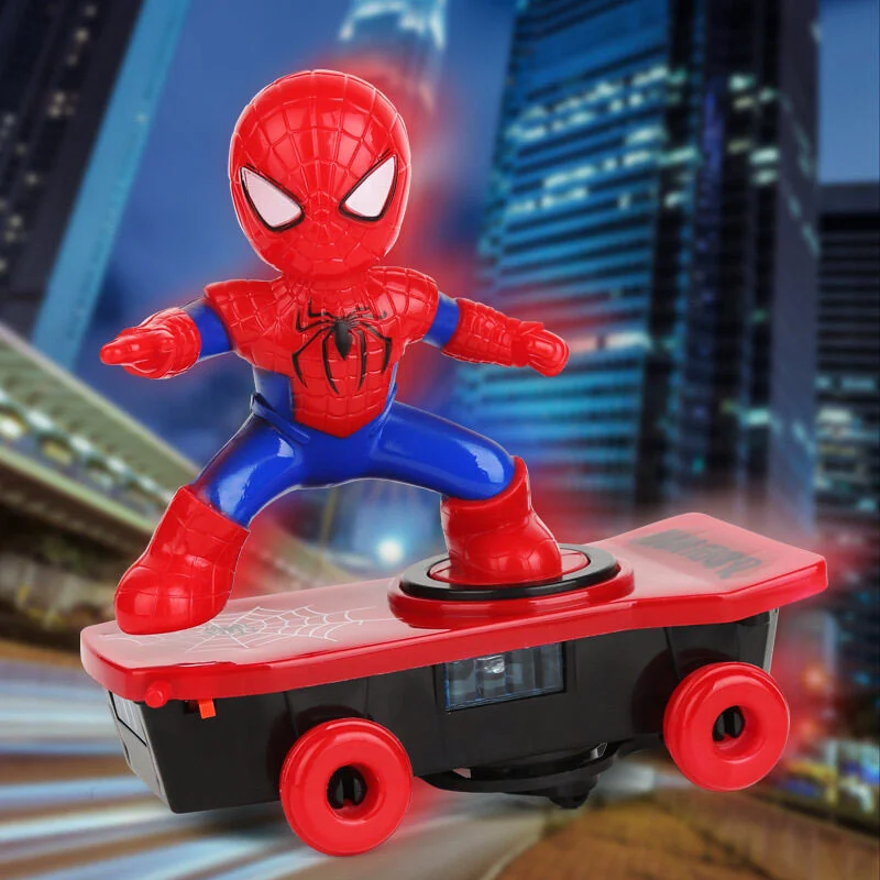 Marvel Avengers Iron Man Action Figure with Light - up Repulsors and Sound EffectsSpiderMan Electric Stunt Scooter Skateboard