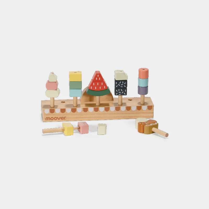 Rustic - Style Wooden Train Set with Tracks and Passenger Cars for Toddler EntertainmentIce Set Shop