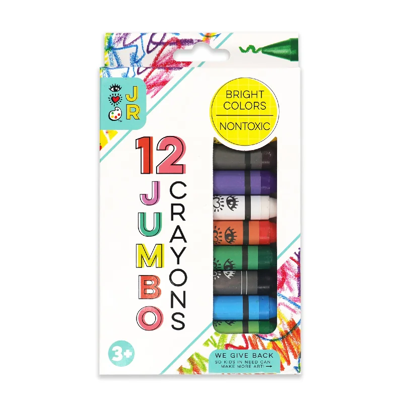 Hand - Sanded Wooden Dowels for Building Structures in 3D HandicraftsiHeartArt JR 12 Jumbo Crayons