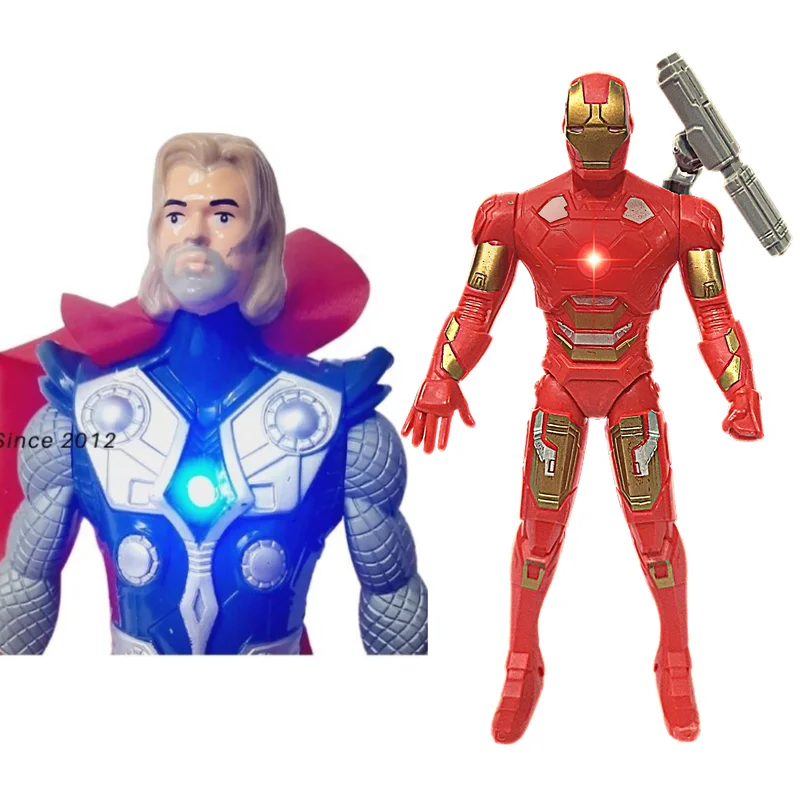 Pokémon Pikachu Action Figure with Electric - Charge LED and Poké BallThor | Thor with Hammer Action Figures | Iron Man Action Figures | (Thor & Iron Man - 2 in 1)