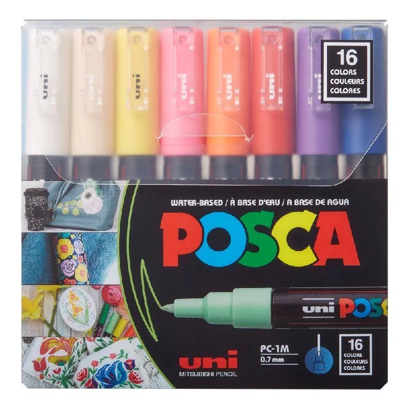 High - Quality Wooden Paintbrushes Set for Professional Artists' Oil PaintingMarker - Posca Set/16 1M