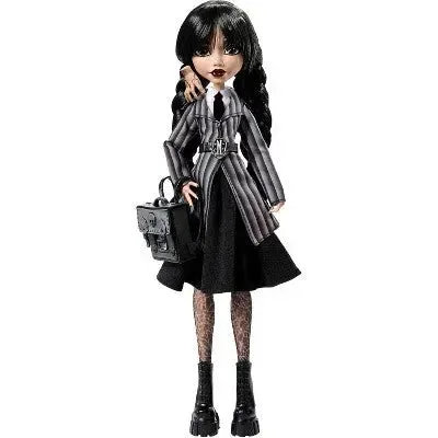 DC Comics Batman Action Figure in Classic Batsuit with Detachable Utility BeltMonster High x Wednesday Collectible Wednesday Addams Doll with Thing