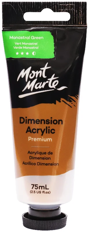 Eco - Friendly Wooden Stamp Blocks for Custom Rubber Stamping in HandicraftsMont Marte Premium Heavy Body Dimension Acrylic Paint 75ml Monastral Green