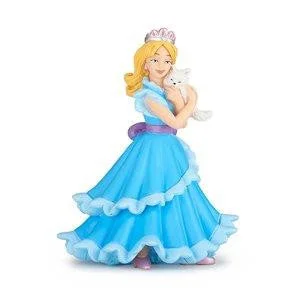 Disney Frozen Elsa Action Figure with Sparkling Dress and Magic WandPapo Figurine Blue Princess with Cat