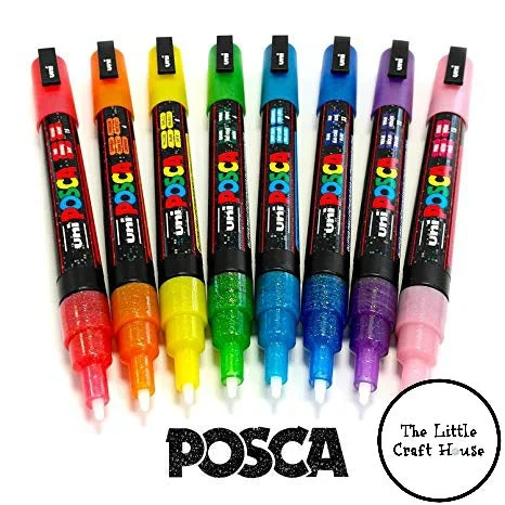 Wooden Craft Knife Handles with Replaceable Blades for Precision CutsPosca Paint Marker PC-3ML 0.9-1.3mm Glitter Bullet Tip