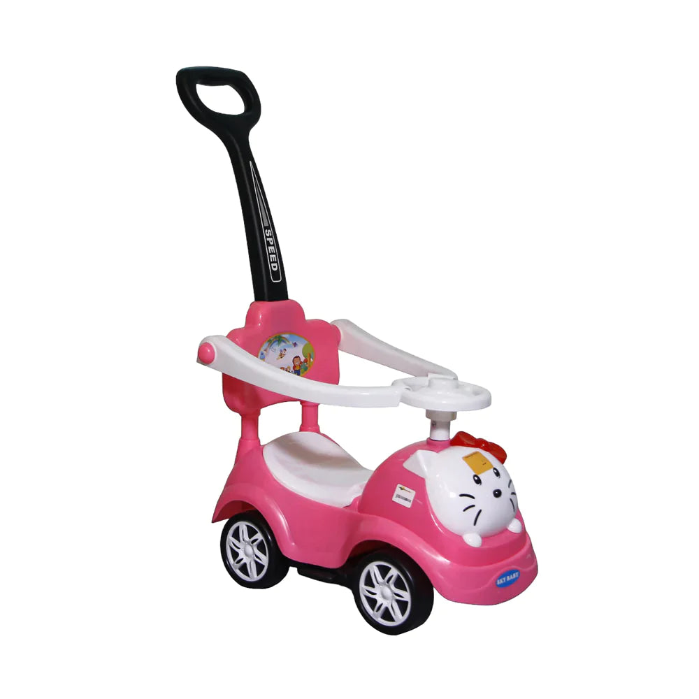 Battery - Operated Toddler Ride - On Electric Car in Pink with Music and LightsPushing Car Ybc-1107