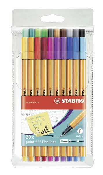 Hand - Carved Wooden Stencils for Intricate Patterns in Handicraft ProjectsStabilo "Point 88" Fineliner 0.4mm Pen Pack - Set of 20 Colours