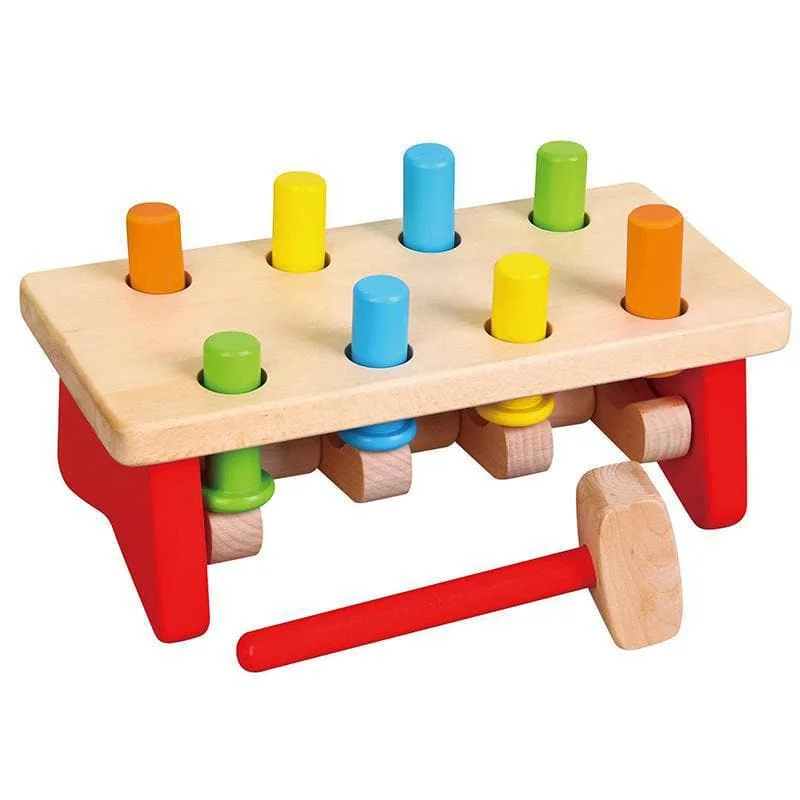 Wooden Musical Instrument Set including a Xylophone and Maracas for Little MusiciansWooden Pound-A-Peg