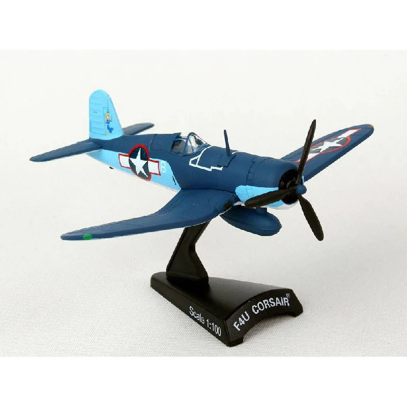 Hand - Painted Solid Wood Animal Models Toys for Nature - Loving Children1/100 F4U Corsair VMF422