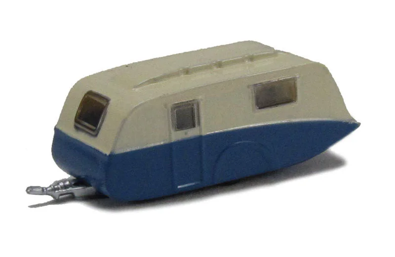 Solid Wood Historical Monument Models Toys for Educational Learning1/148 Blue/Cream Caravan