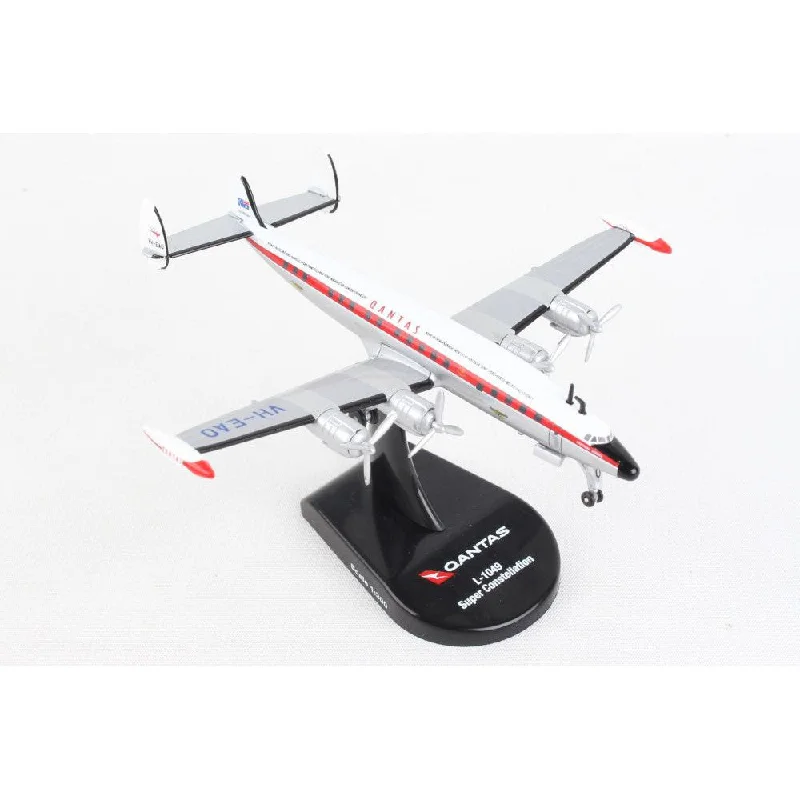 Hand - Painted Solid Wood Animal Models Toys for Nature - Loving Children1/300 QANTAS Constellation L1049 VHEAO