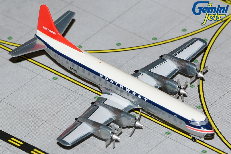 Eco - Friendly Solid Wood Robot Models Toys for STEM - Inspired Kids1/400 Northwest Orient Airlines L88C Electra N128US