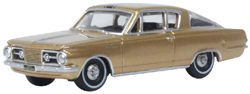 1:24 Scale Die - Cast Model of a Lamborghini Aventador SVJ with Realistic DetailsModel of the 1965 Plymouth Barracuda Gold by Oxford at 1:87 scale.