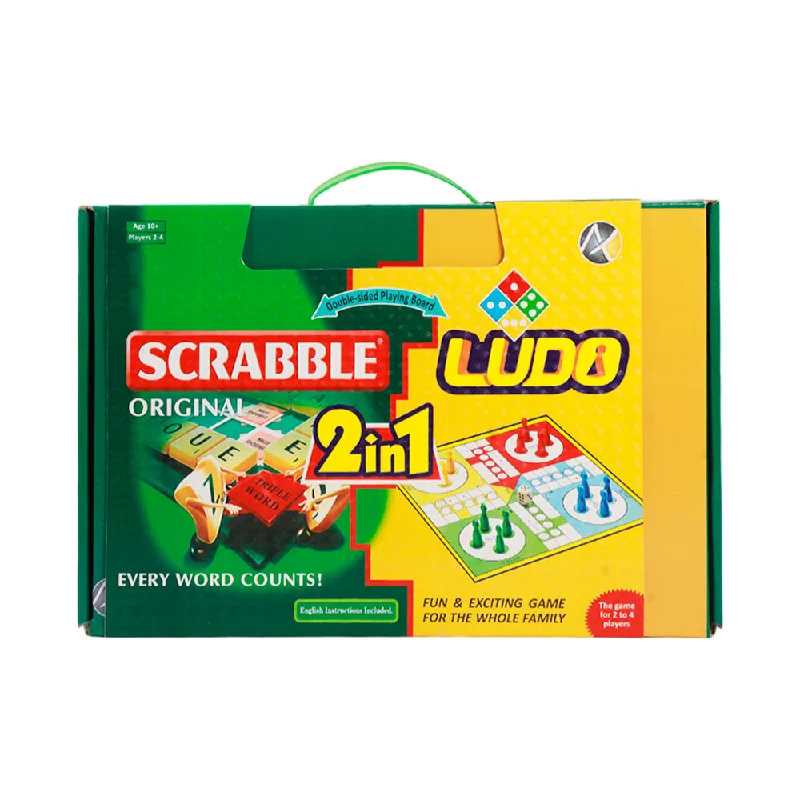 Large - Scale Solid Wood Educational Toys for Group Learning and Collaboration19923 SCRABBLE & LUDO 2IN1 (10+ YEAR)