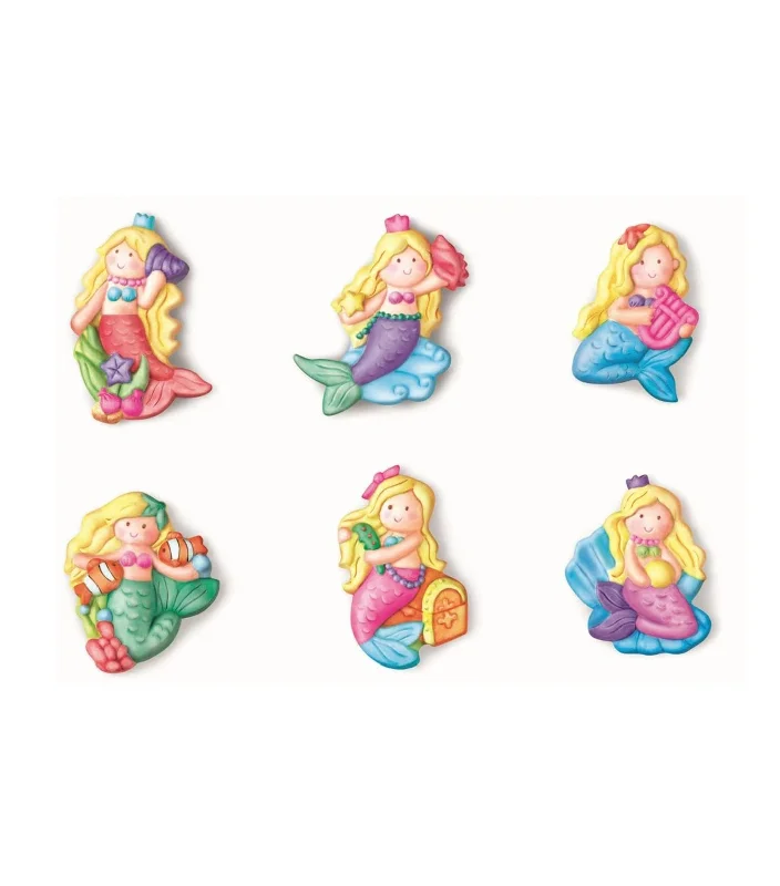 Hand - Painted Wooden Educational Toys in a Historical and Cultural ThemeMould and Paint Glitter Mermaid