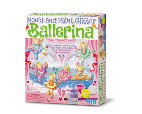 Eco - Friendly Solid Wood Educational Toys with Shape - Sorting Features for 1 - 3 Year Olds4M - Mould & Paint Glitter Ballerina