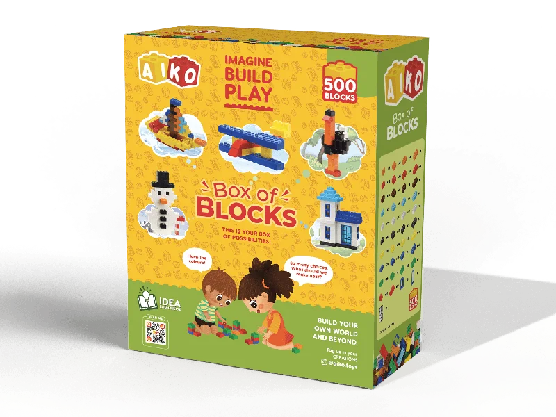 High - Grade Solid Wood Educational Toys for Improving Hand - Eye CoordinationBox of Blocks 500-Piece Building Blocks