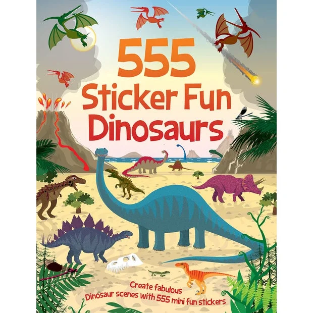 Natural Wood Educational Toys with a Magnetic Puzzle Design for Brain TrainingSticker Book Fun Dinosaurs