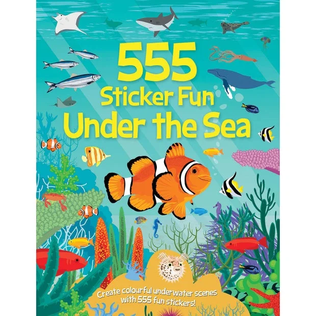 Sustainable Solid Wood Educational Toys with a Language - Learning Activity BookSticker book Under The Sea