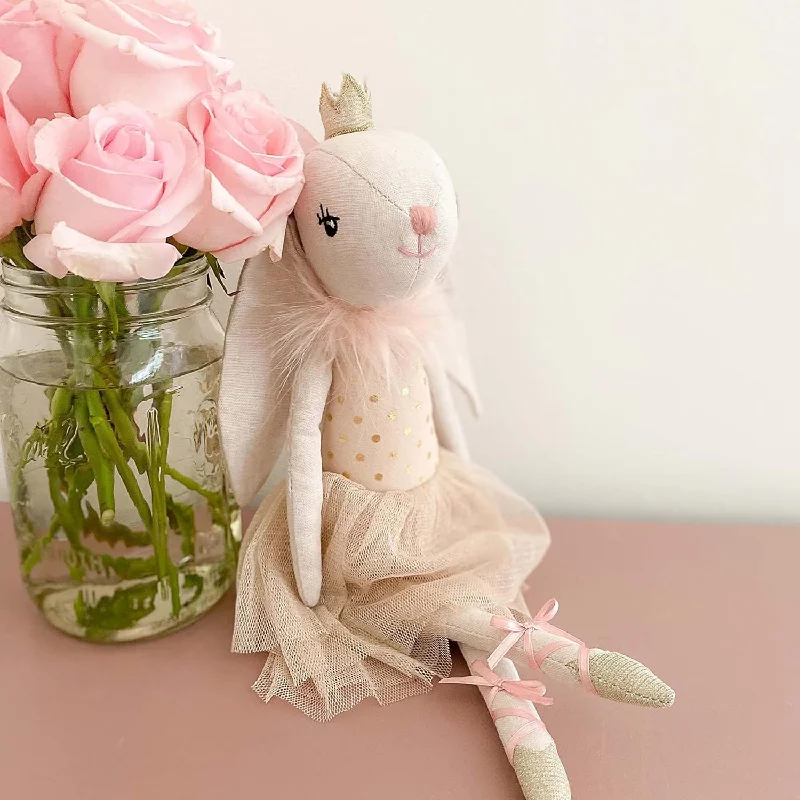 Plus - Sized Soft - Body Cloth Dolls for Toddlers with a Set of Colorful Clothing AccessoriesBijoux the Ballerina Bunny Doll