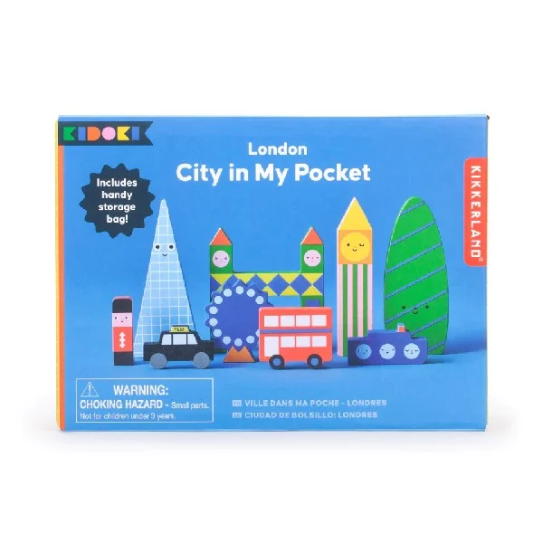 Eco - Friendly Wooden Educational Toys with a Gardening and Plant - Growing KitCity Building Blocks Set | London