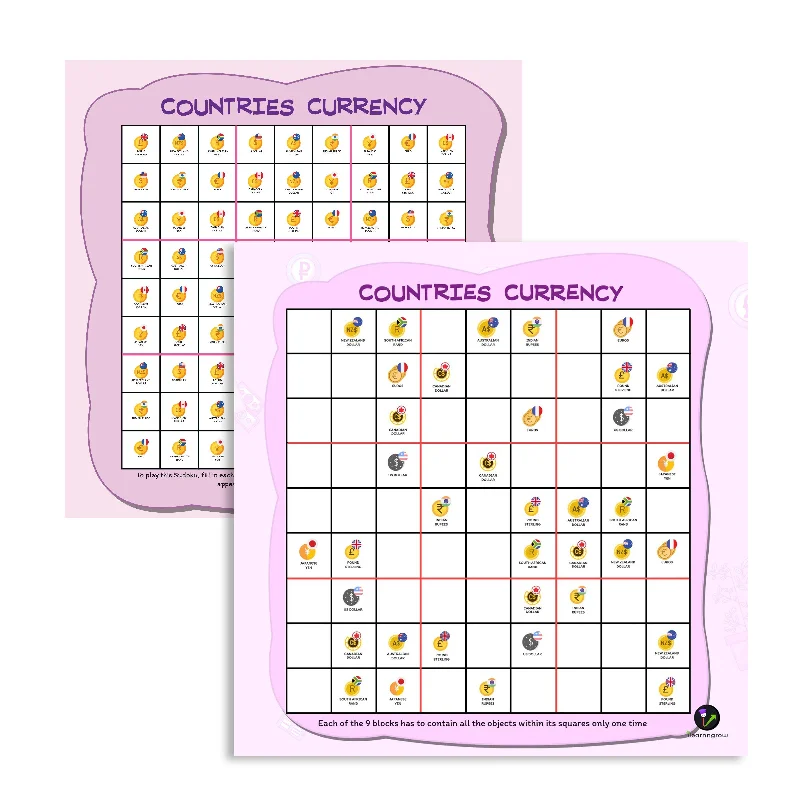 Countries Currency Sudoku