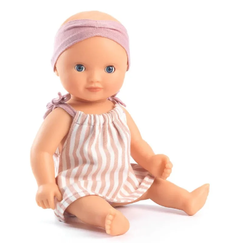 Dolls with a Weighted Body for a Soothing Effect and Comfort - Oriented AccessoriesDjeco Pomea prune doll for the bath