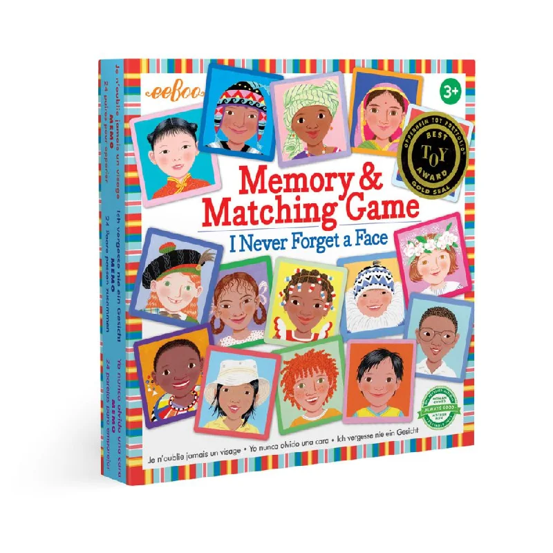 Large - Scale Solid Wood Educational Toys for Group Learning and CollaborationeeBoo I Never Forget A Face - Memory & Matching Game