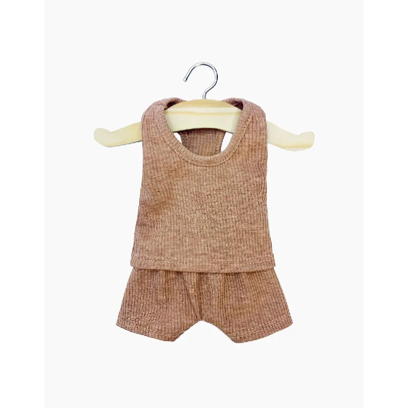 Dolls with a Temperature - Sensing Feature and Seasonal AccessoriesMiniKane gordis ribbed knit underwear and shirt in caramel