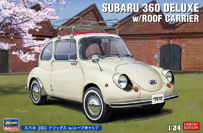 Collectible Train Set with a Steam Locomotive, Passenger Cars, and Track AccessoriesHasegawa 20622 1:24 Subaru 360 Deluxe with Roof Carrier